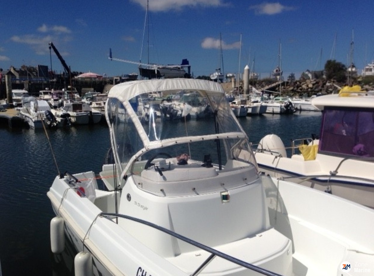 Capote PVC pour bateau open Jeanneau cap camarat 5.5 style