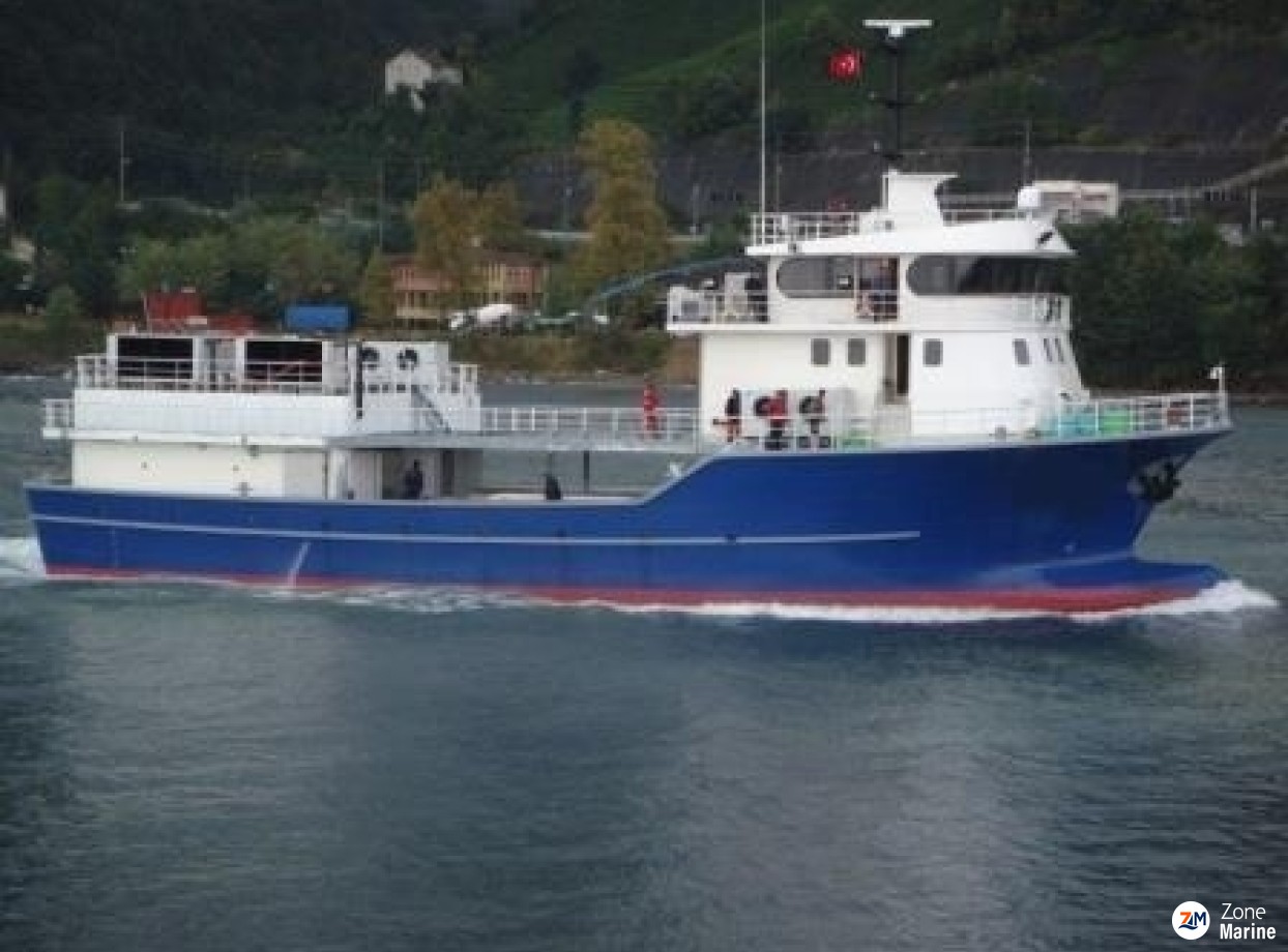 Navire de transport de poissons vivants alevins juvéniles pour fermes d'élevages construction neuve coque acier 