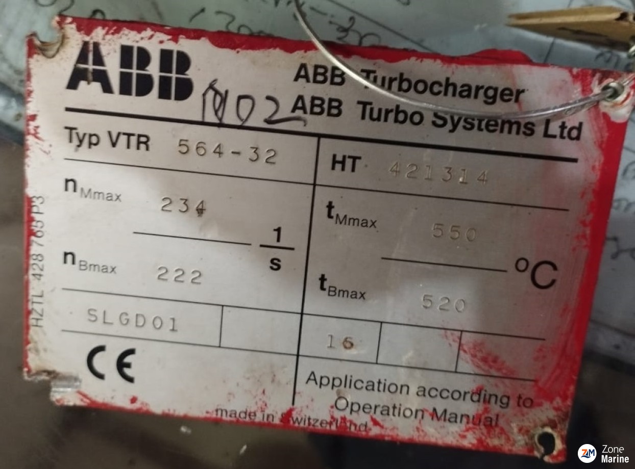ABB VTR 564-32, VTR184P11 & RR 151-14 TURBOCHARGER in Stock for Sale
