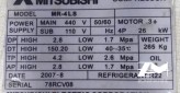 MITSUBISHI MR-4LS REFRIGERATION COMPRESSOR in Stock for Sale