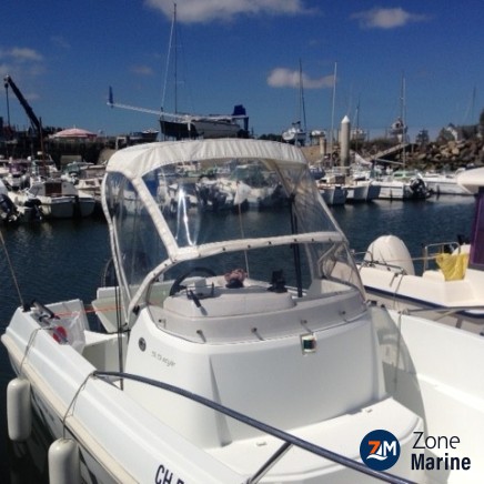 Capote PVC pour bateau open Jeanneau cap camarat 5.5 style