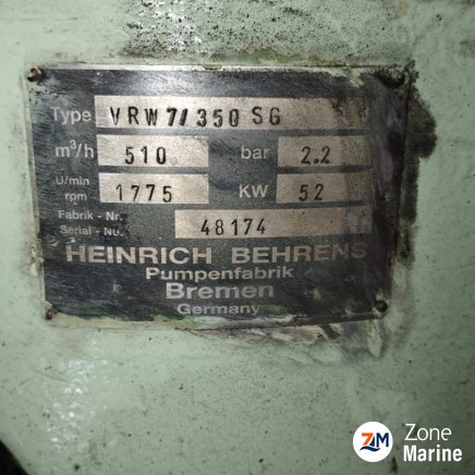 HEINRICH BEHRENS VRW7/350 SG CENTRIFUGAL PUMP