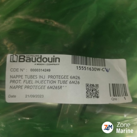 Nappe tubes injecteurs double peau 15551630W-CW