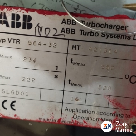 ABB VTR 564-32, VTR184P11 & RR 151-14 TURBOCHARGER in Stock for Sale