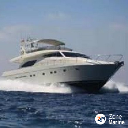 Très beau yacht de 23 m Fly avec 4 cabines  2 x 836 CV GM et pavillon commercial Belge