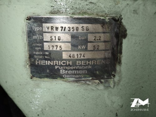 HEINRICH BEHRENS VRW7/350 SG CENTRIFUGAL PUMP