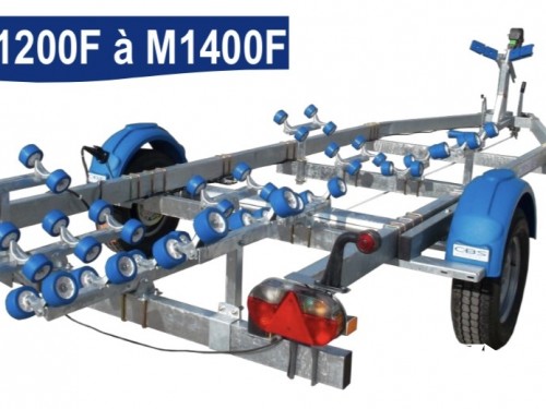 Remorque bateau multirouleaux cbs