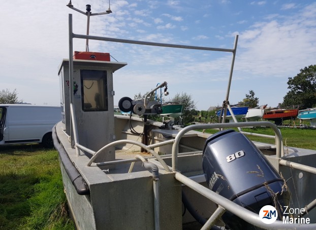 Bateau aluminium alunox 6.5 avec pme et licences