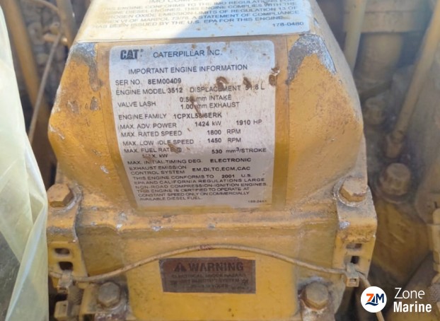 CATERPILLAR 3512 MARINE ENGINE GENERATOR in stock for Sale