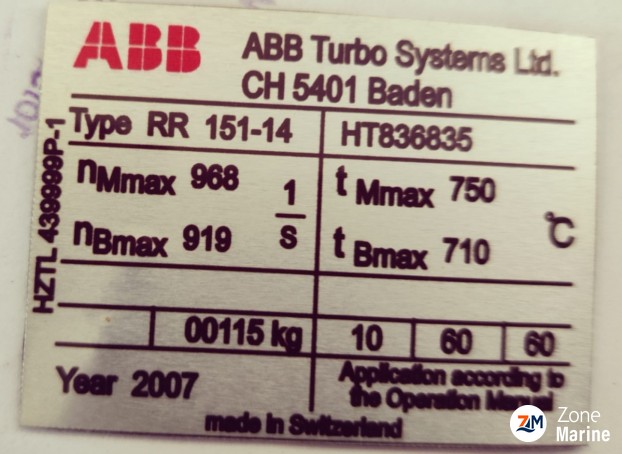 ABB VTR 564-32, VTR184P11 & RR 151-14 TURBOCHARGER in Stock for Sale