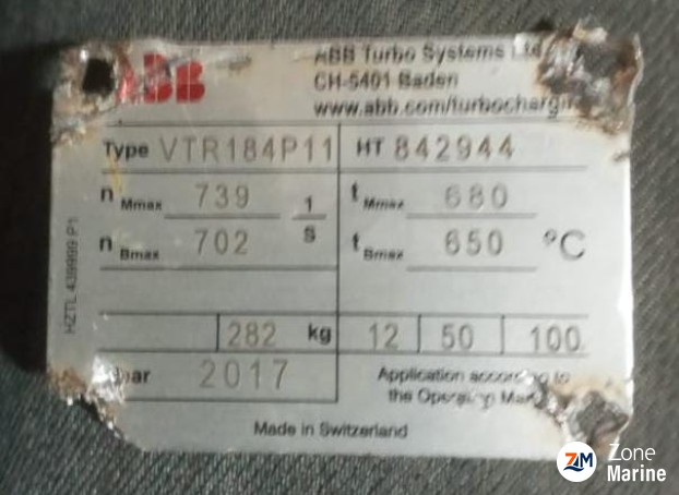 ABB VTR 564-32, VTR184P11 & RR 151-14 TURBOCHARGER in Stock for Sale