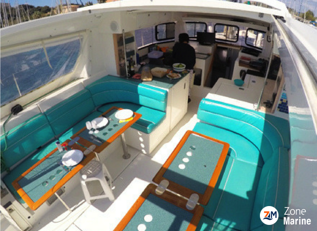 Location monocat Atoll 43 - 4 cabines - Antilles