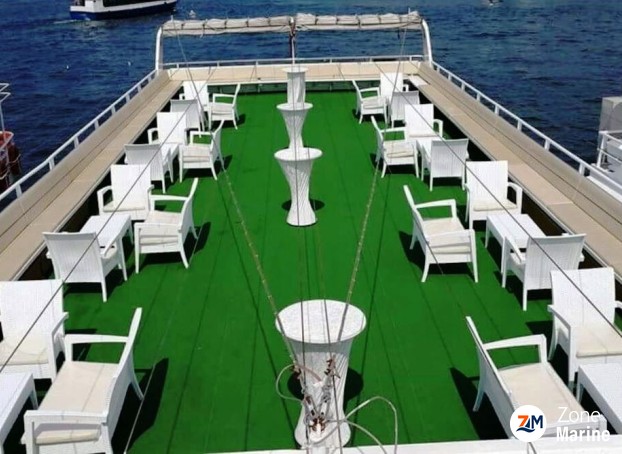 Bateau restaurant de 36 m tout équipé aménagé pour croisière avec 350 passagers