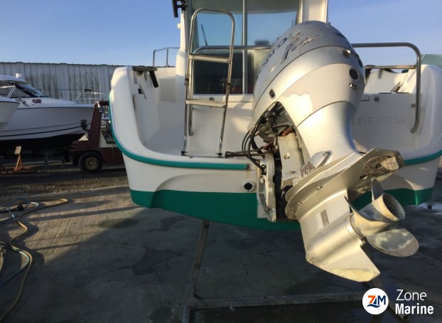 BATEAU À MOTEUR AVEC CABINE 