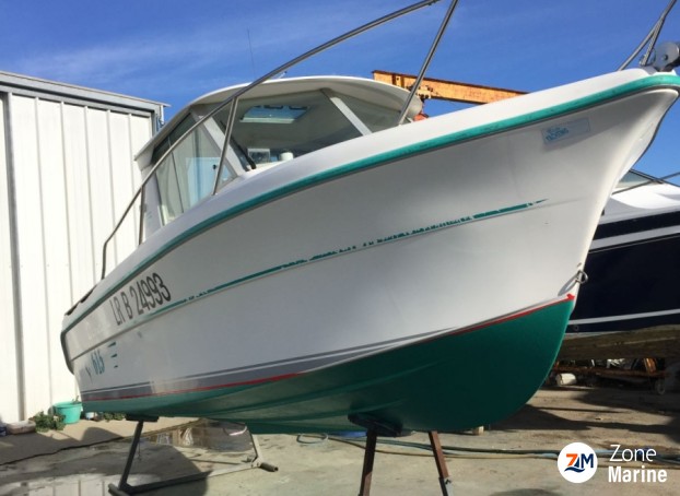 BATEAU À MOTEUR AVEC CABINE 