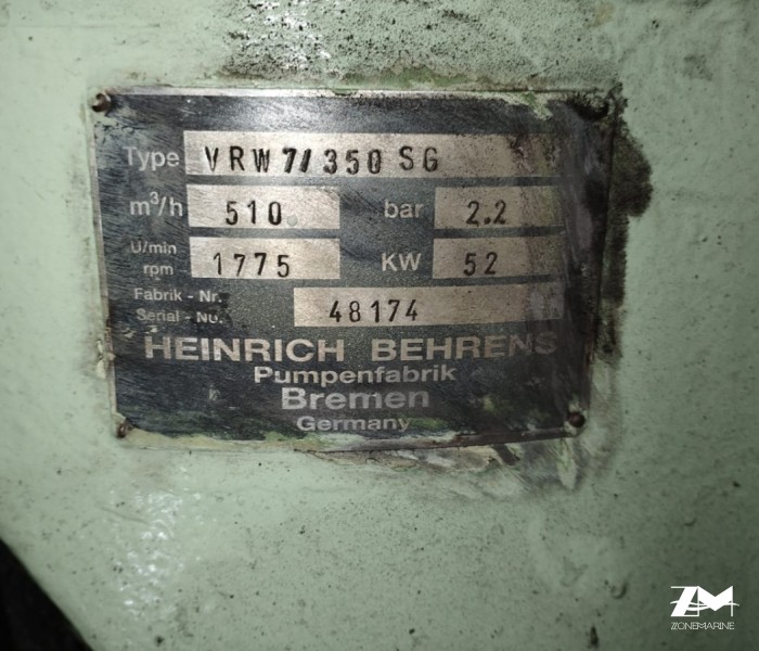 HEINRICH BEHRENS VRW7/350 SG CENTRIFUGAL PUMP