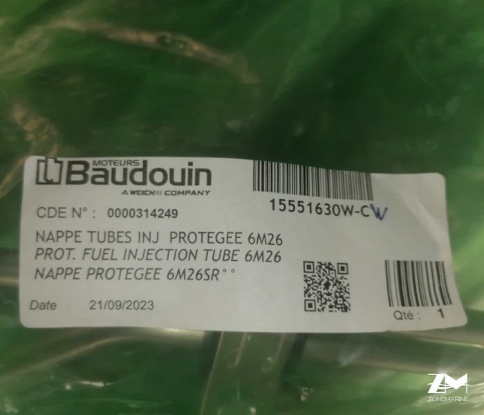 Nappe tubes injecteurs double peau 15551630W-CW