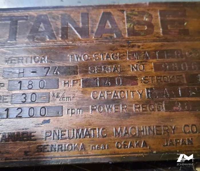 TANABE H-74 AIR COMPRESSOR in Stock for Sale