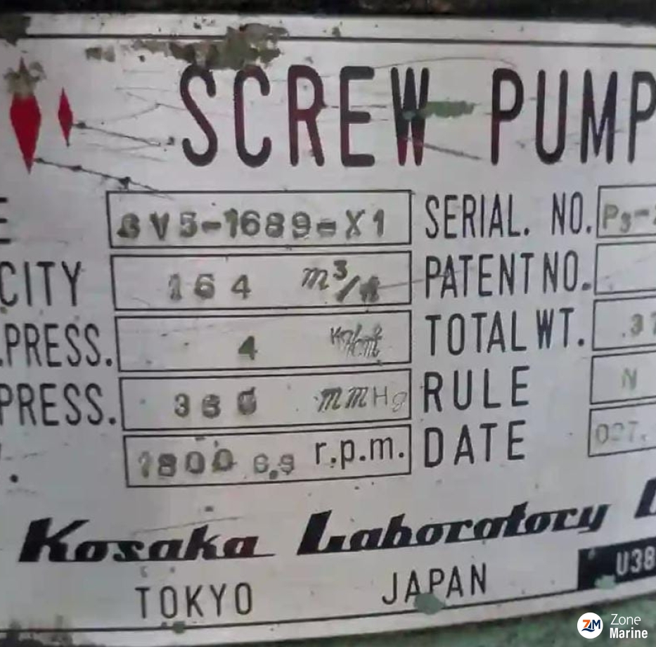 KOSAKA 6V5-1689-X1 SCREW PUMP in Stock for Sale
