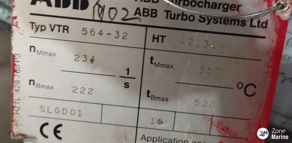 ABB VTR 564-32 TURBOCHARGER